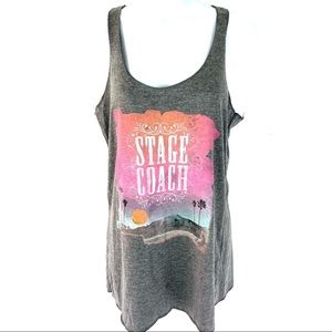 Stage Coach Women’s Country Concerts Gray Tank Top M